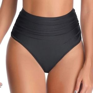 3XL Tempt Me High Waisted Ruched Swim Bottoms